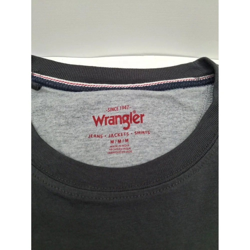 Wrangler Men's Pocket Short Sleeve T-Shirt, Gray, Size Medium